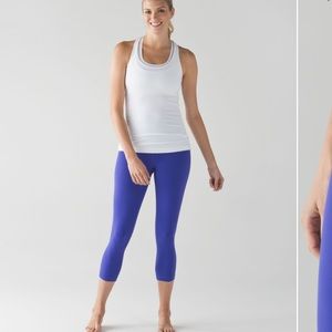 Lululemon Wunder Under Crop Pants. High rise. Super purple